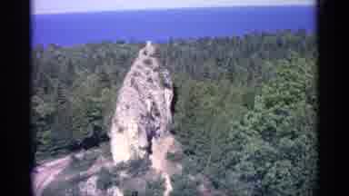 Michigan USA (1960): Therefor Holmes Sign Green Trees And Mountain On Sunny Day