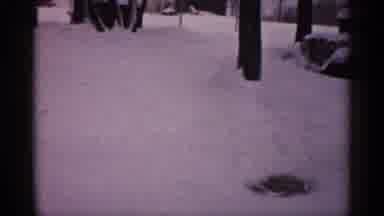 Minnesota USA (1961): Snowfall Mounts Outside Of Home