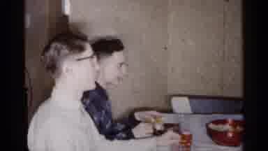Minnesota USA (1961): Four Young Men Having Conversion While Eating Mel