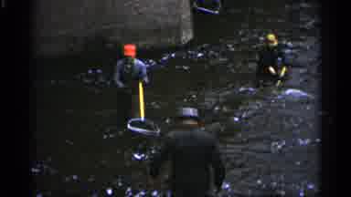 Minnesota USA (1961): Group Of Fisherman Capturing Lot Of Fishes Standing In