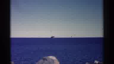 Minnesota USA (1961): Huge Ship Looks Very Small Father On Long Distance Inside