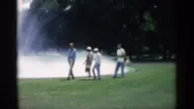 Minnesota USA (1961): Pewter Fountain In Park Ekes Every One Hippy And Family