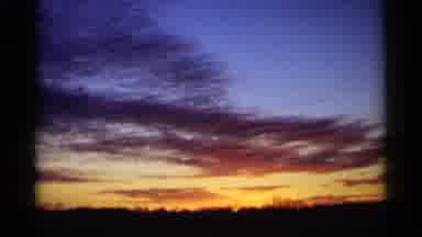 Minnesota USA (1961): Beautiful Gradient Sunset In Sky Surrounded By Clouds