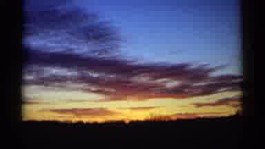 Minnesota USA (1961): Sunset Views Rolling Clouds Trees In Horizontal Old Footage