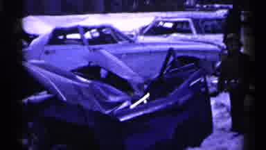 Minnesota USA (1961): Edged Black Car On Cleo Winter Day