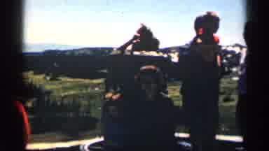 Colorado USA (1963): People Hanging Out On Top Of Mountain Looking At View