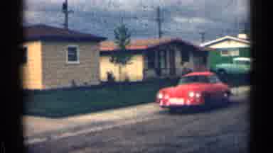 Colorado USA (1963): Suburb House With Man Closes His Greg And Walking Towed Are