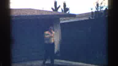 Colorado USA (1963): Tall Man In Jersey Shirt Smokes Cigarette Barefoot Getting In