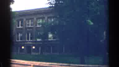 Colorado USA (1963): 3 Stepmother Brick Building Surrounded By Trees And Man Woman