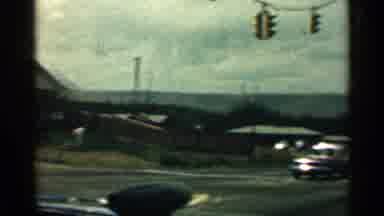 Colorado USA (1963): Scenic Townhomes Mountains Streets Stop Lights Trees And Rod