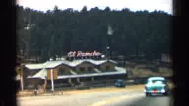 Colorado USA (1963): Sign One Building Ares E Honcho Coloradoan While Roadside