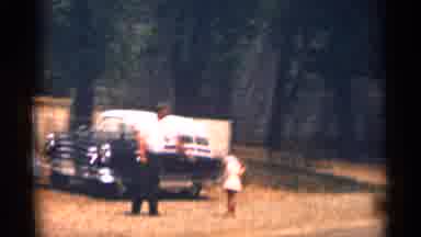 Colorado USA (1963): Snowy Mountain Girl And Man In Father Of Car