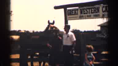 Texas USA (1963): Family Visit A Western Father To See Some Housemothers In Stable