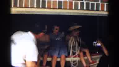 Texas USA (1963): Three Kids Sitting On Top Of Something And A Older Man Telling