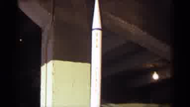 Texas USA (1963): Rocket Type Project Put On Display By Young Boy And Girl