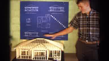 Texas USA (1963): Two Young Boys Giving Presentation About Some Architect Project