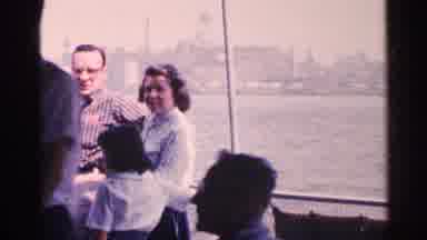 New York City (1964): People Are Walking On Ship Over Sea Looking Very Hippy