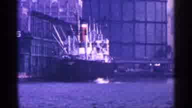 New York City (1964): Ships At Dock With Buildings In Ground And Little Boys In
