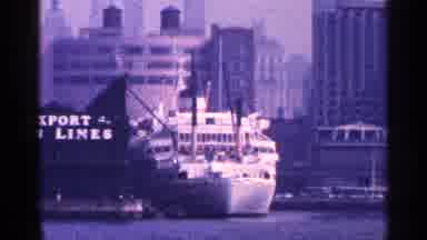 New York City (1964): Cruise Ship Docked One Large City