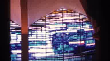 New York City (1964): Light Illumines Stine Glass Windows Of Building That Is