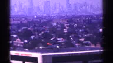 New York City (1964): Small Helicopter Hovering Over Large City