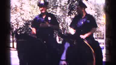 New York City (1964): Policemen Riding Horses At NYC Rockefeller Center