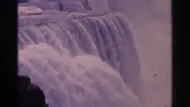 Niagra Falls Canada (1964): Huge Waterfall And A Like With Bridge Over It