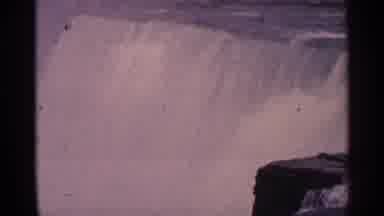 Niagra Falls Canada (1964): Large Amount Of Water Quickly Rushing Over Ledge