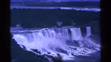 Niagra Falls Canada (1964): Waterfall River Stream City Intersection Daytime