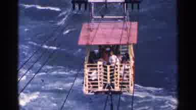 Niagra Falls Canada (1964): Trolley Taking People Over River And Large Group Of
