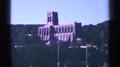 Niagra Falls Canada (1964): Large Brick Building On Hill Surrounded By Trees While