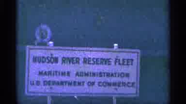 Niagra Falls Canada-1964: Sign for Hudson River Reserve Fleet and Ship Silhouettes
