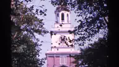 Pennsylvania-1964: Historic Red Brick Building With Clock Tower And Statue