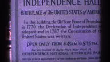 Pennsylvania-1964: Independence Hall Placard Historical Marker
