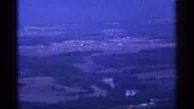 Washington DC (1964): Green Farmland And Blue Mountain Silhouette On Cloudy Day