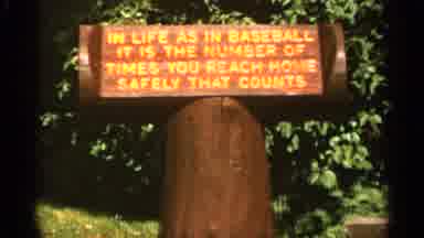 Duluth Minnesota (1965): Chive Footage Of Sign Md Of Wood With Quote About