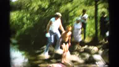 Duluth Minnesota (1965): Family Members Sitting And Standing Round Water Enjoying