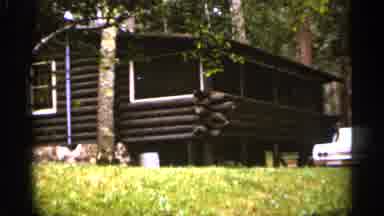 Duluth Minnesota (1965): Beautiful Rustic Log Bin With Lots Of Windows On Side And