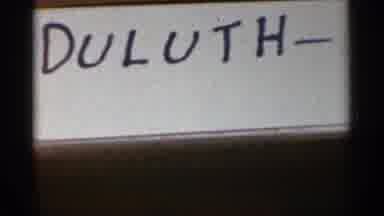 Duluth Minnesota (1965): White Duluth Sign And Ship On Cleo Sunny Day