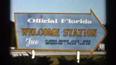 Florida USA (1966): Sign Father Floridness Welcoming People Coming Into State