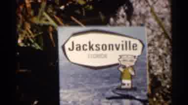 Florida USA (1966): Traffic Signs Bout Jacksonville Showing That It As Christmas