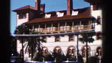 Florida USA (1966): Palm Trees And White Building On Sunny Day