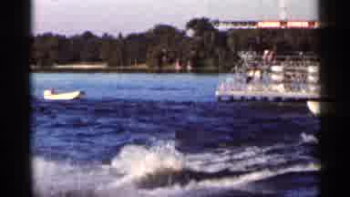 Florida USA (1966): Speed Boat Pulling Synchronized Water Skiing Couples At Main