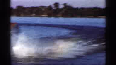 Florida USA (1966): Man Etched To Boat Doing Maneuvers On Water