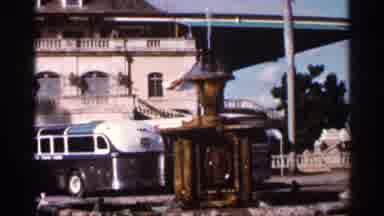 Florida USA (1966): Water Fountain Day In Father Of Building With Bus Irked Out