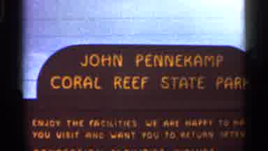 Florida USA (1966): John Penney Other Reef State Park Sign In Floridness Keys Body