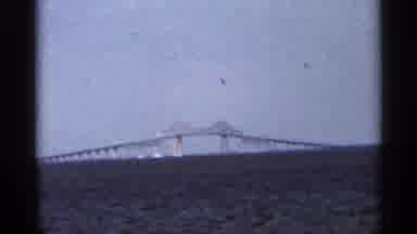 Florida USA (1966): A Ocean Bridge In Middle Of Ocean During Sunny Day