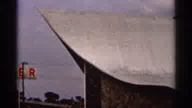 Florida USA (1966): Beautiful Design Of Local Church With Three Crosses In