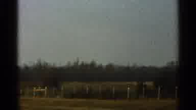 Florida USA (1966): Wooden Fence And Brown Fields On Sunny Day