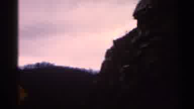 Georgia USA (1966): Dreary Mountain Rod-Sign With Mist In Distance